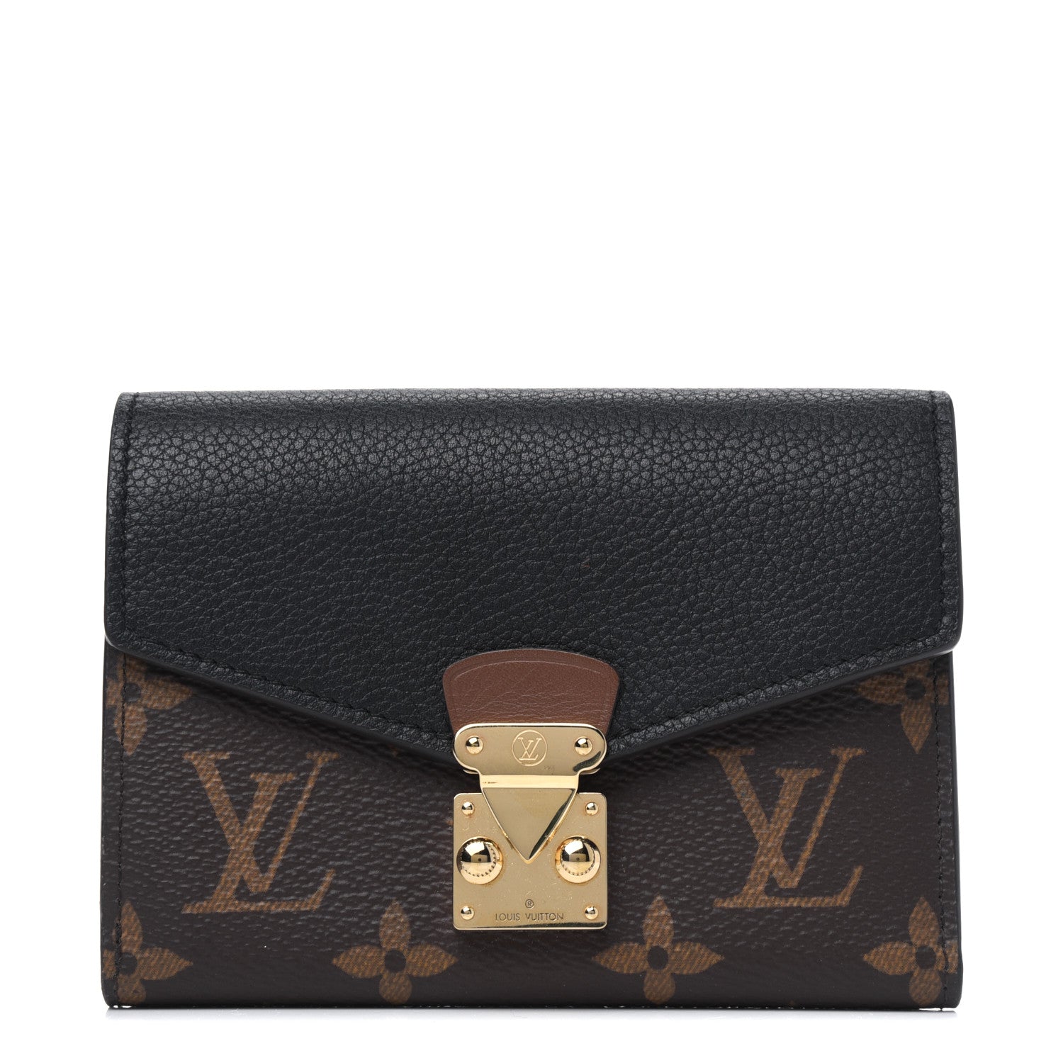 Louis Vuitton Monogram Pallas Compact Wallet NM Black 1 of 6