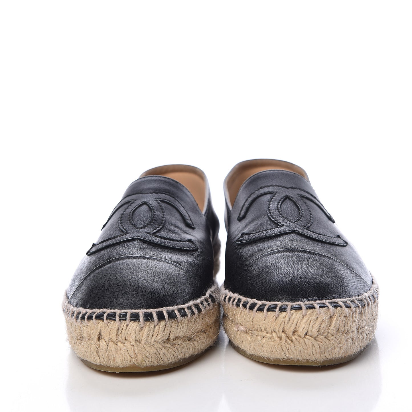 Lambskin CC Espadrilles 39 Black
