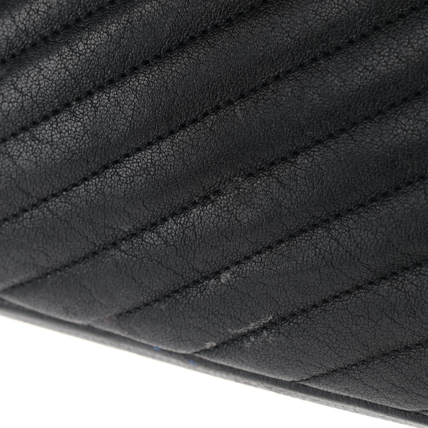 Saint Laurent Sheepskin Matelasse Chevron Monogram Large College Satchel Black 11 of 14