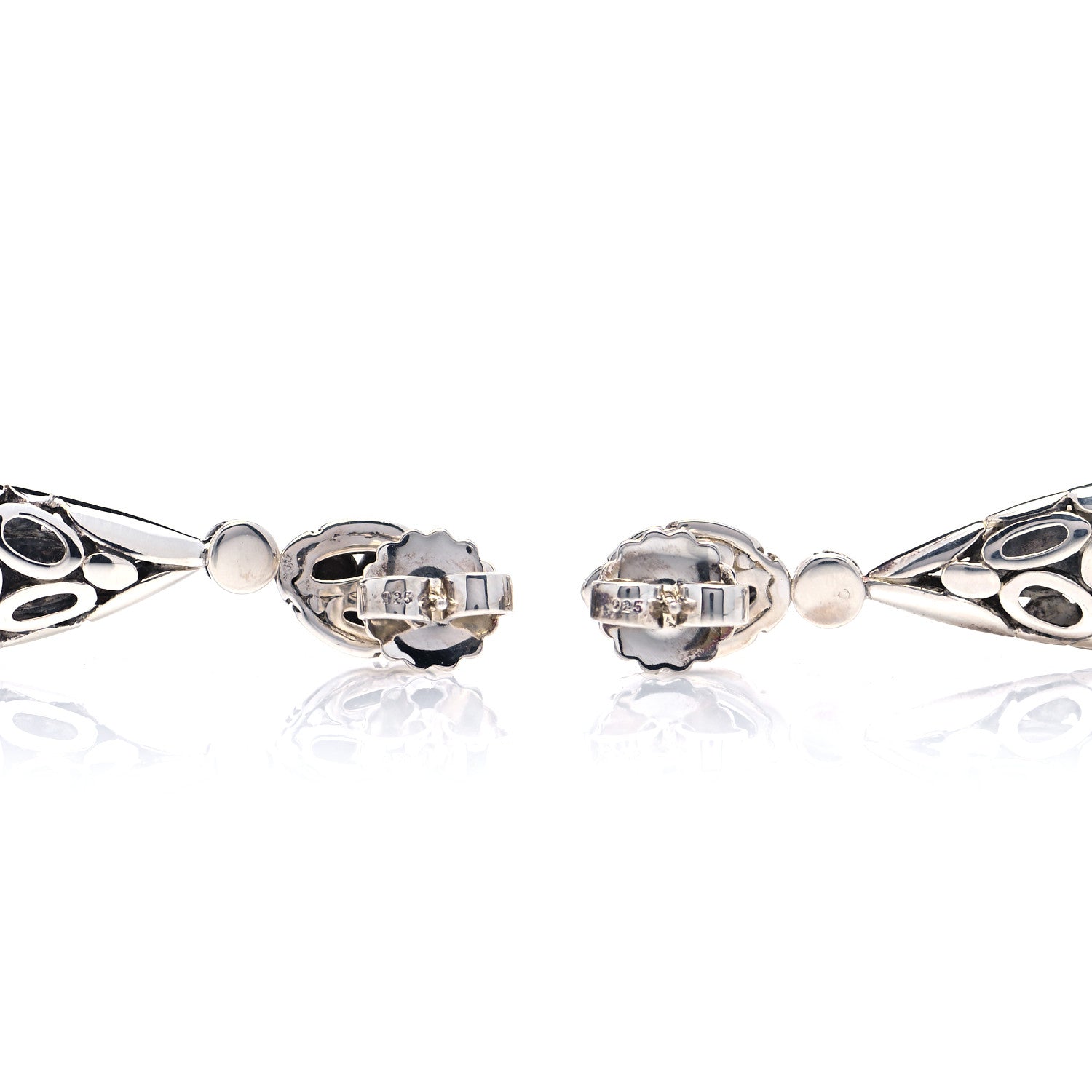 John Hardy Sterling Silver Kali Marquis Drop Earrings 4 of 5