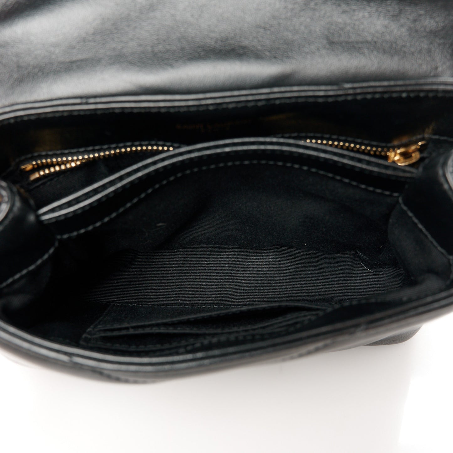 Calfskin Y Quilted Monogram Toy Loulou Crossbody Bag Black