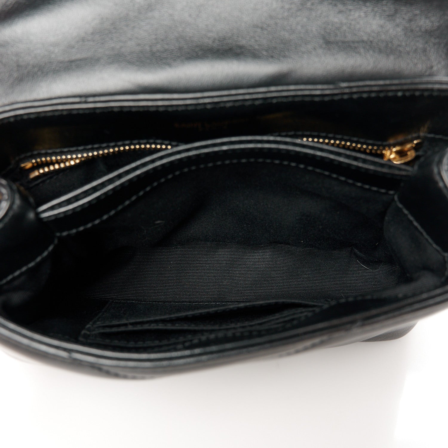 Saint Laurent Calfskin Y Quilted Monogram Toy Loulou Crossbody Bag Black 5 of 12