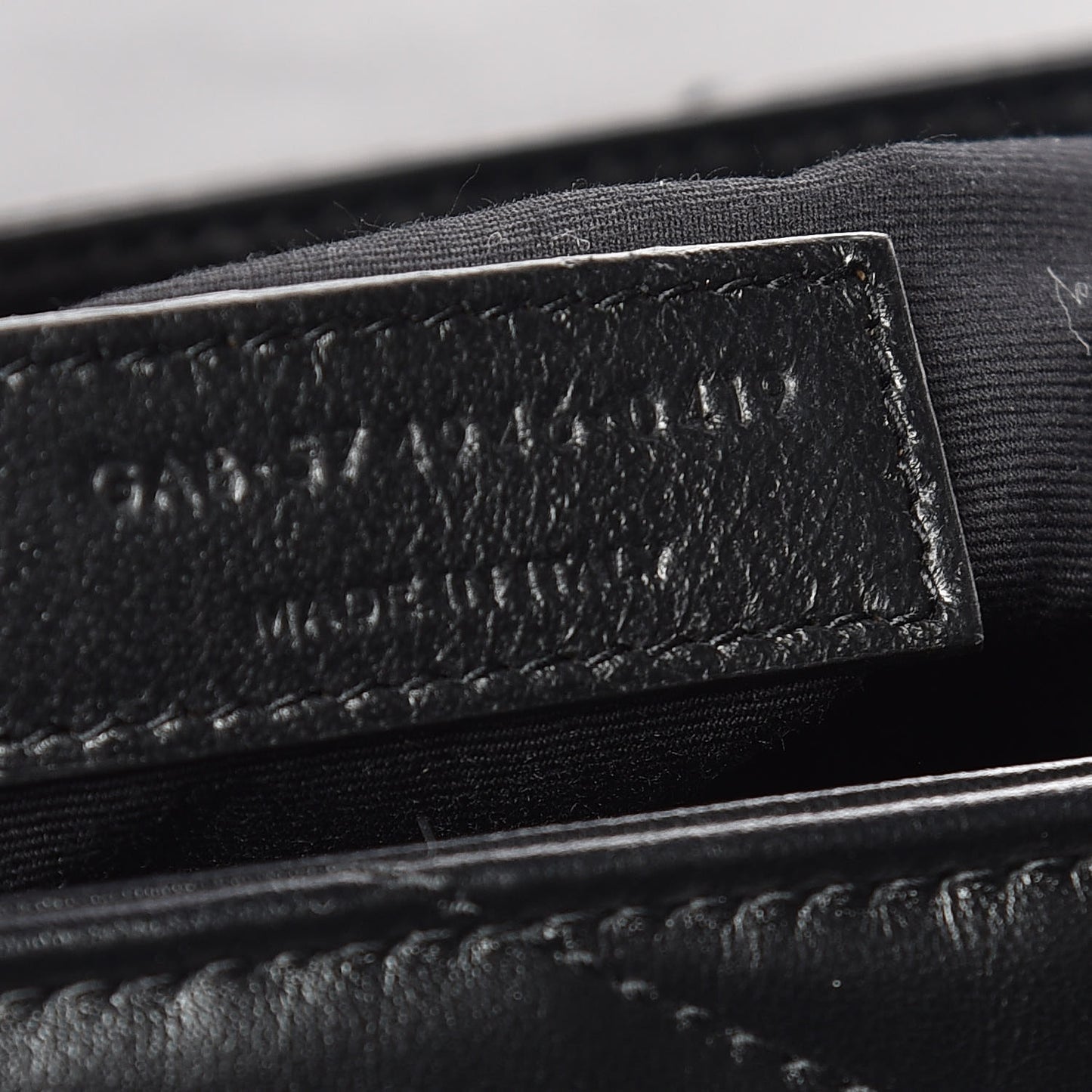 Calfskin Y Quilted Monogram Medium Loulou Chain Satchel Black
