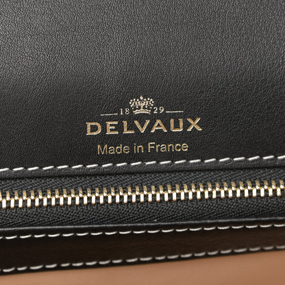 Delvaux Calfskin Stitch MM Tempete Satchel Black 6 of 10