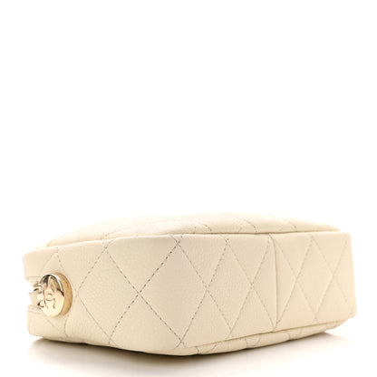 Chanel Caviar Quilted Mini Coco Tassel Camera Case White 4 of 11