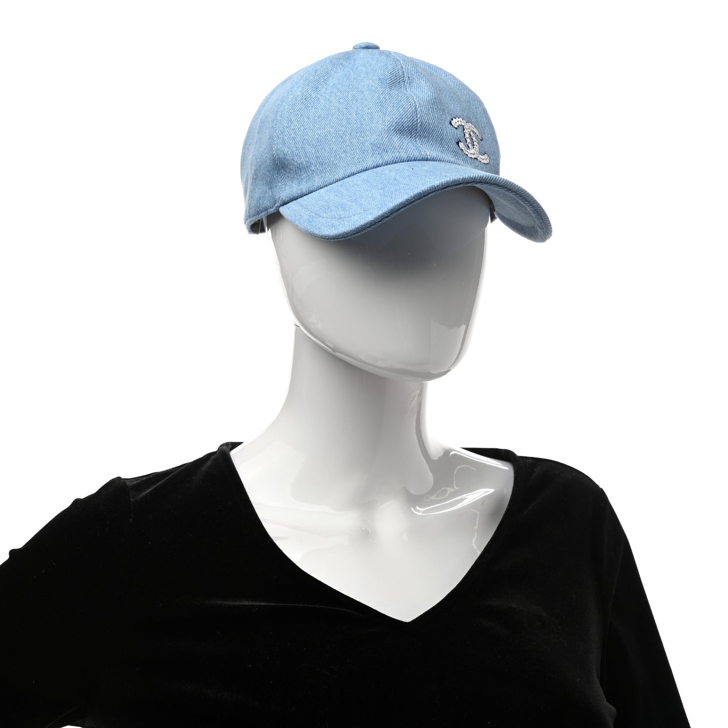 Cotton Sequin CC Cap Hat Blue