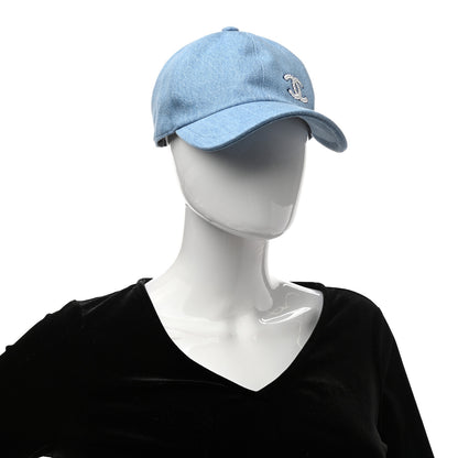 Chanel Cotton Sequin CC Cap Hat Blue 2 of 8