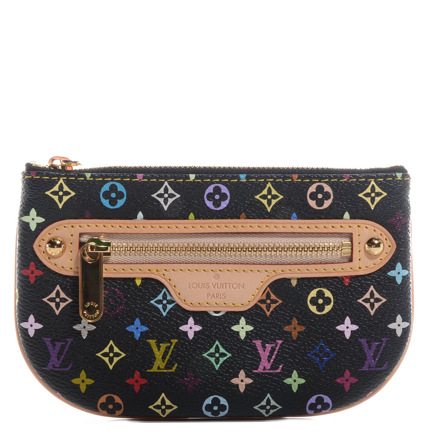 Monogram Multicolor Pochette Plate MM Black