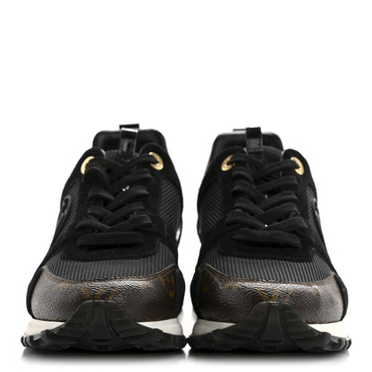 Louis Vuitton Suede Monogram Run Away Sneakers 38 Black 3 of 9