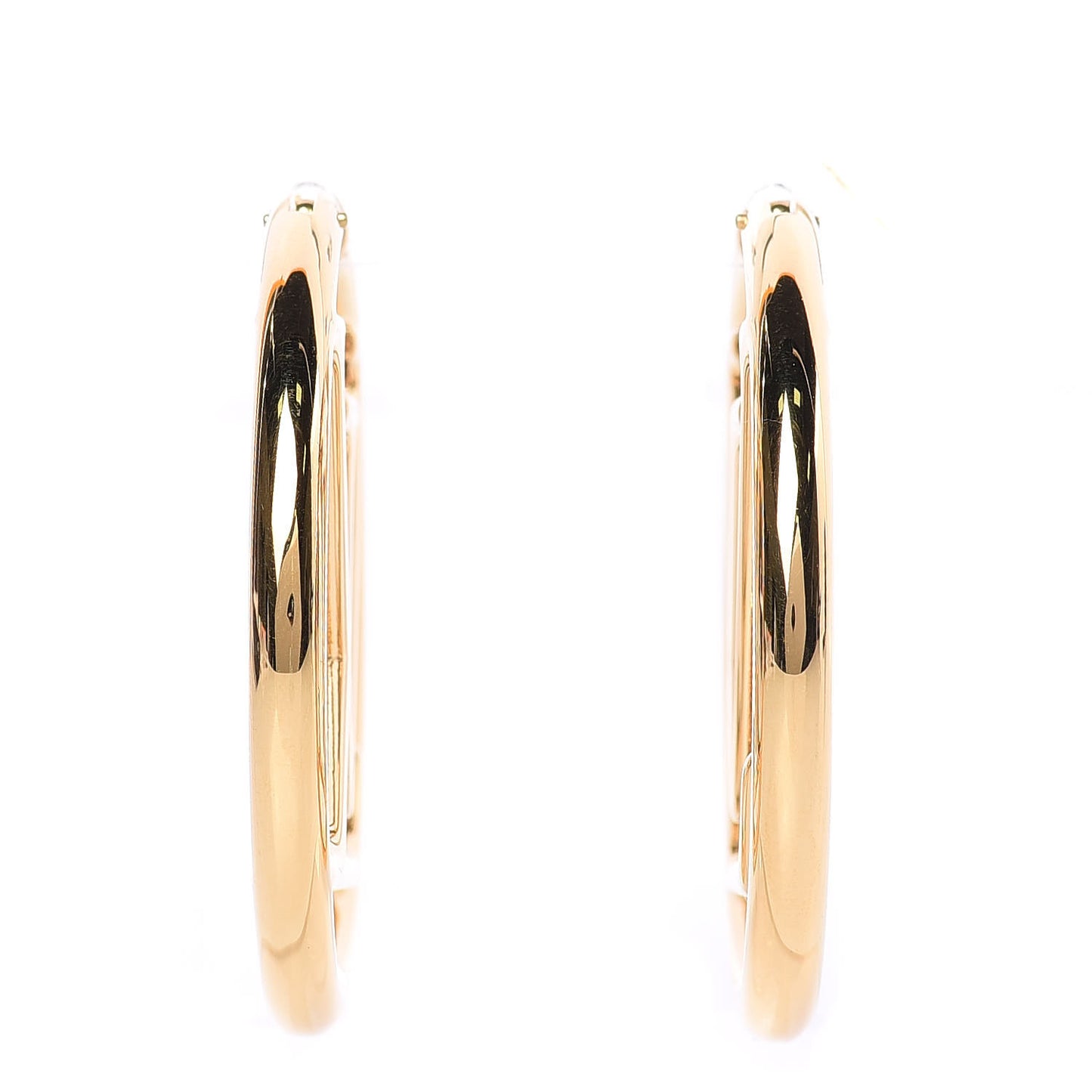 Metal Louise Hoop Earrings Gold