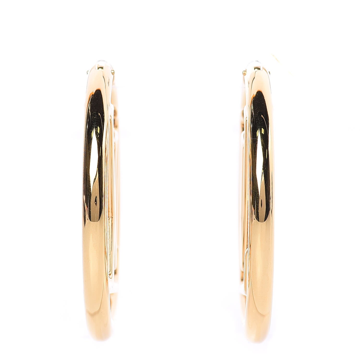 Louis Vuitton Metal Louise Hoop Earrings Gold 3 of 5