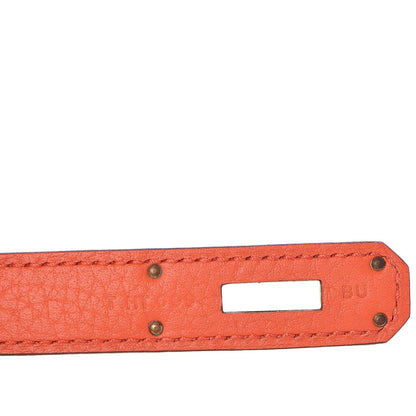 Hermes Taurillon Clemence Kelly Retourne 28 Orange Poppy 17 of 34