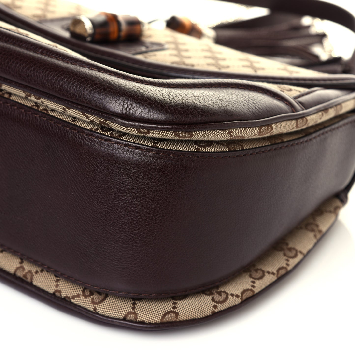 Monogram Large New Bamboo Top Handle Bag Brown