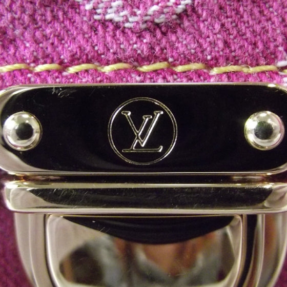 Louis Vuitton Denim Baggy GM Fuchsia 10 of 14