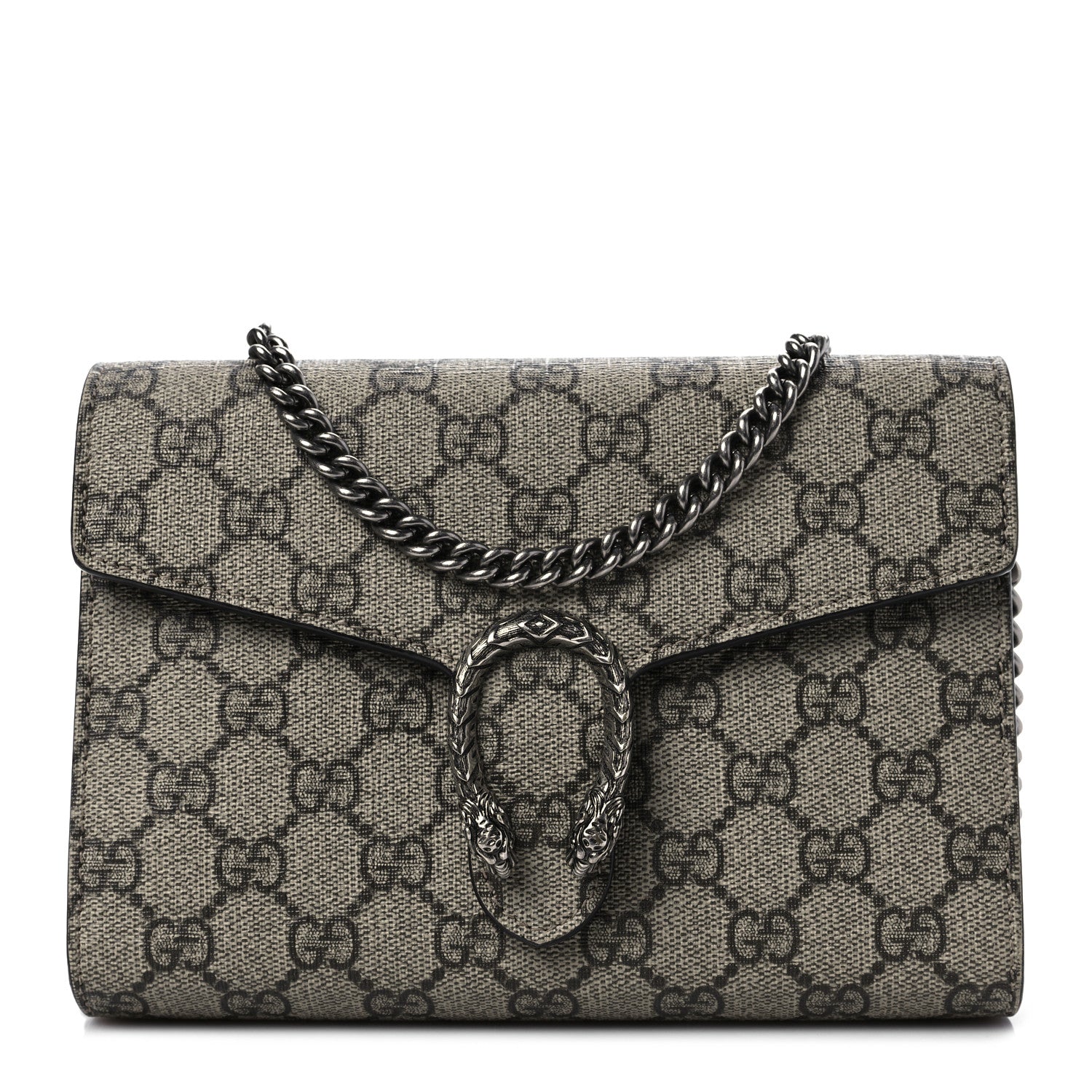 Gucci GG Supreme Monogram Mini Dionysus Chain Wallet Beige Taupe 1 of 9