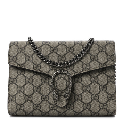 Gucci GG Supreme Monogram Mini Dionysus Chain Wallet Beige Taupe 1 of 9