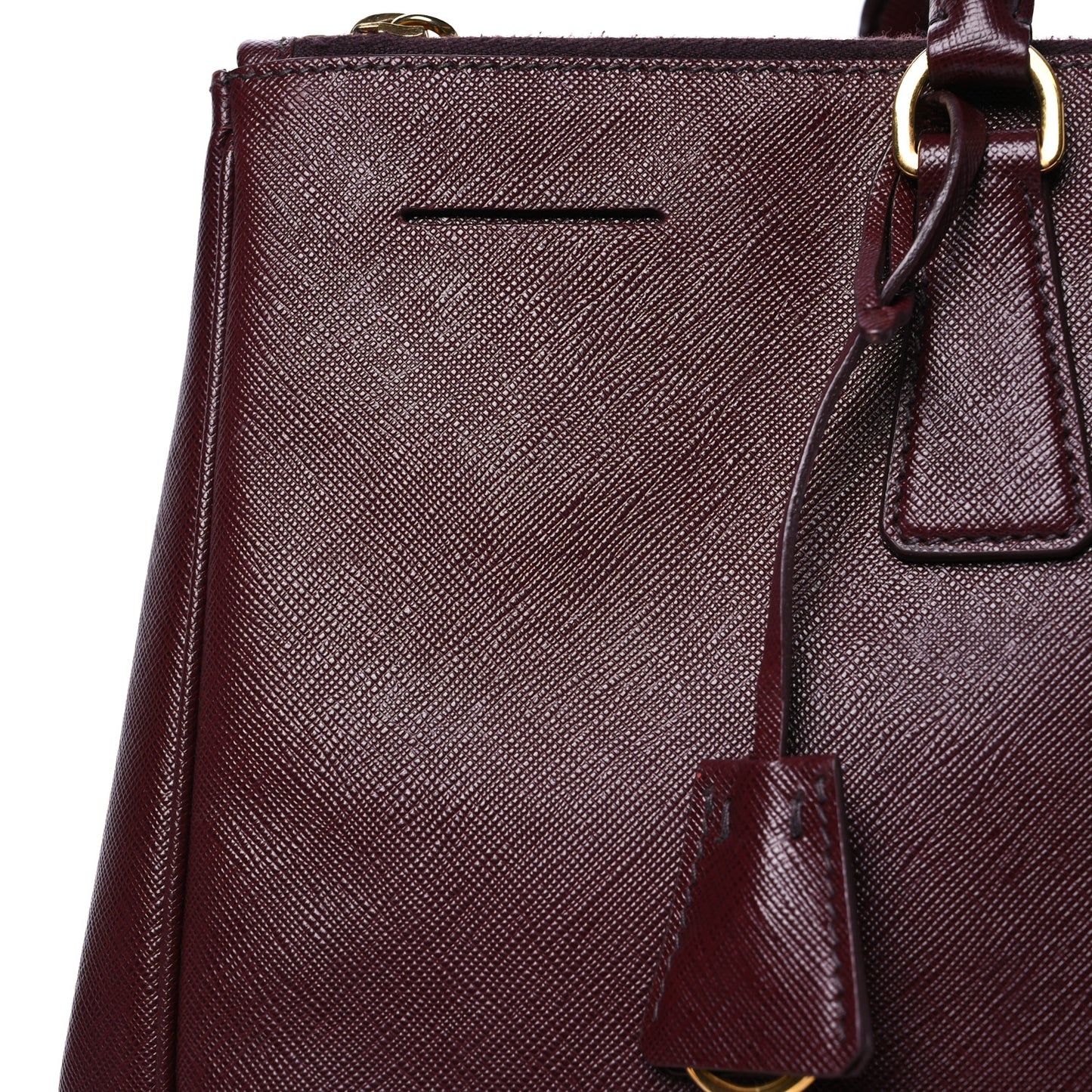 Saffiano Lux Extra Large Galleria Double Zip Tote Cherry
