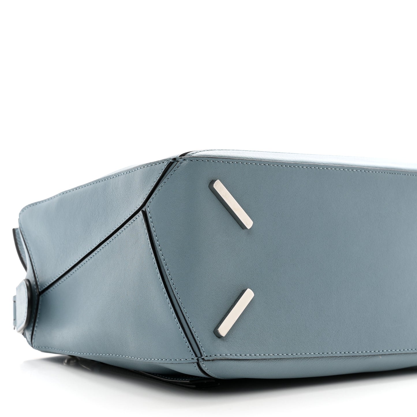 Calfskin Medium Puzzle Bag Stone Blue
