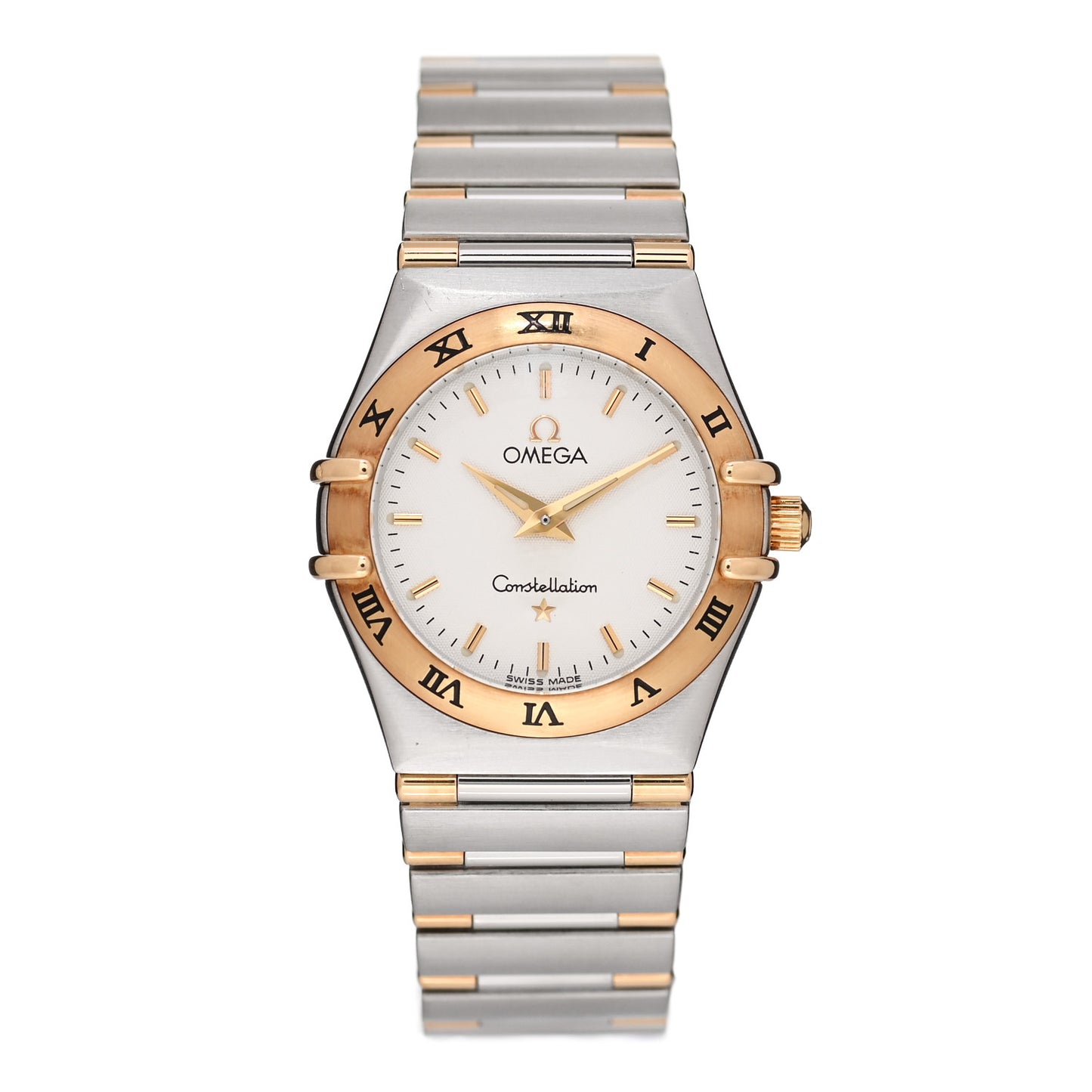 Stainless Steel 18K Yellow Gold 25mm Constellation Quartz Watch White 1372.30.00