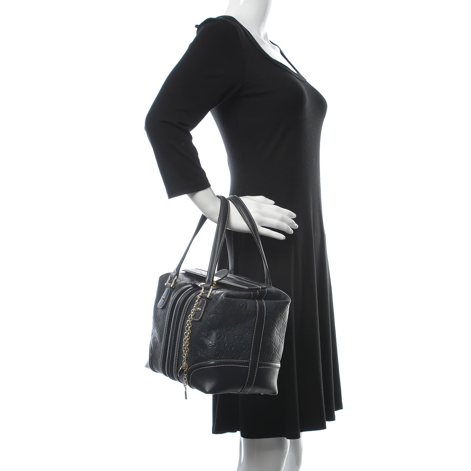 Gucci Guccissima Treasure Boston Black 2 of 18
