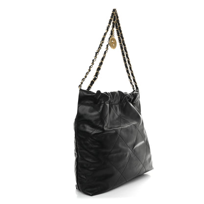 Chanel Shiny Calfskin Quilted Small Chanel 22 Black 4 of 14