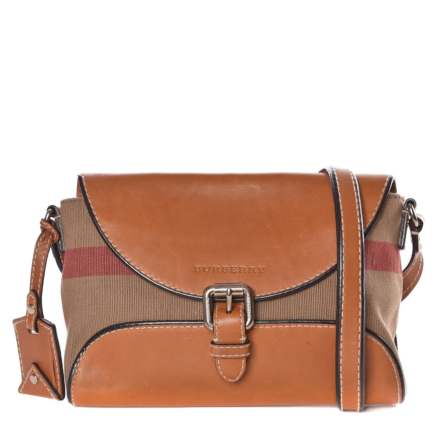 Canvas House Check Small Henham Crossbody Tan