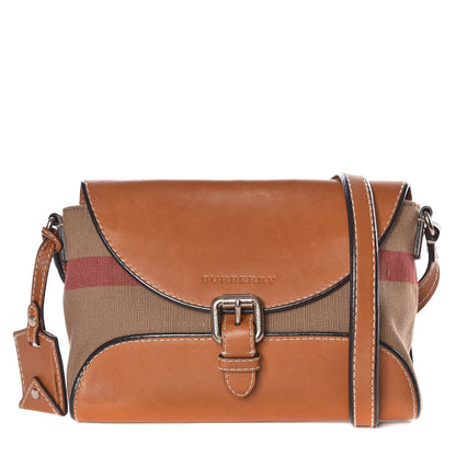 Burberry Canvas House Check Small Henham Crossbody Tan 1 of 11