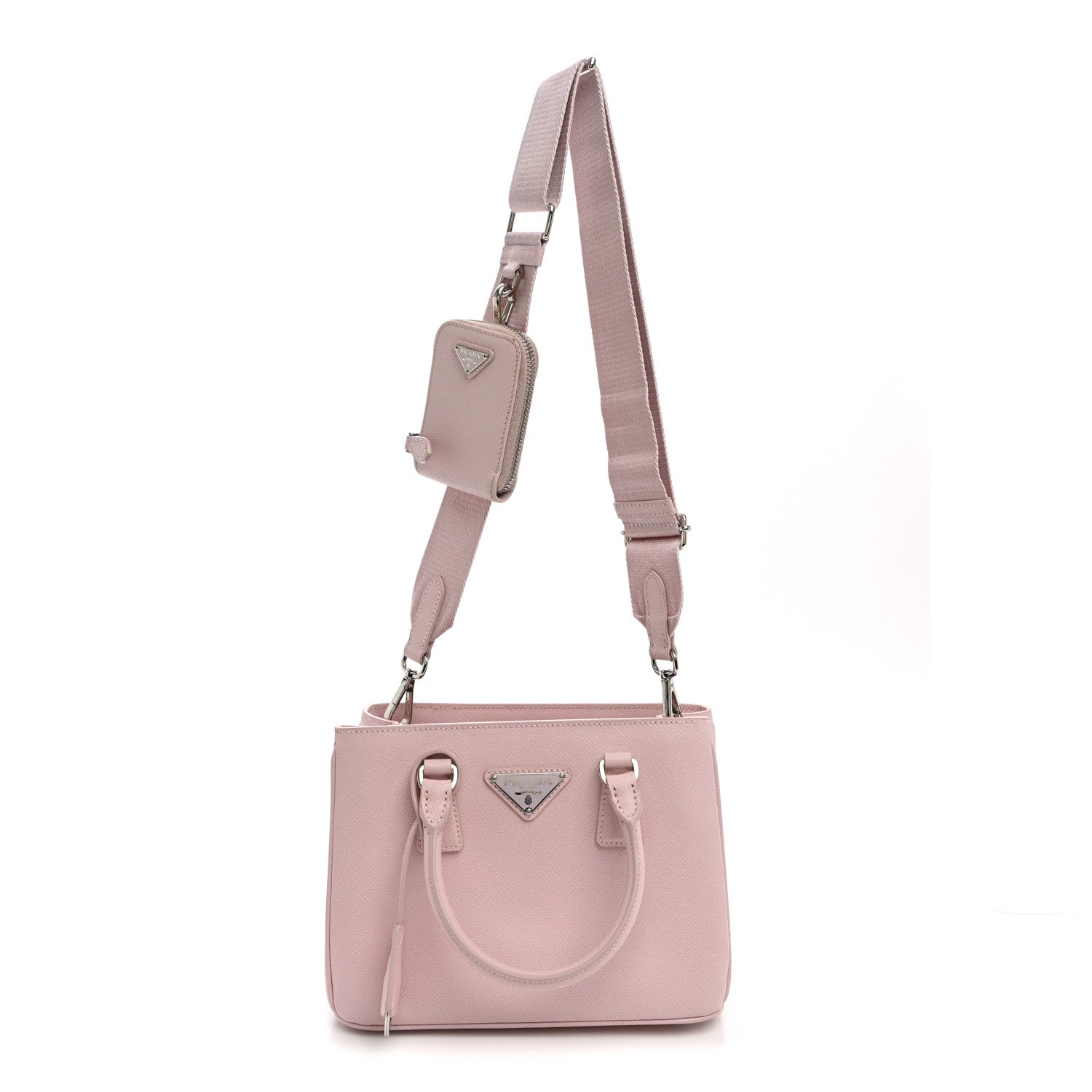 Prada Saffiano Lux Micro Galleria Shoulder Bag Alabastro 1 of 9