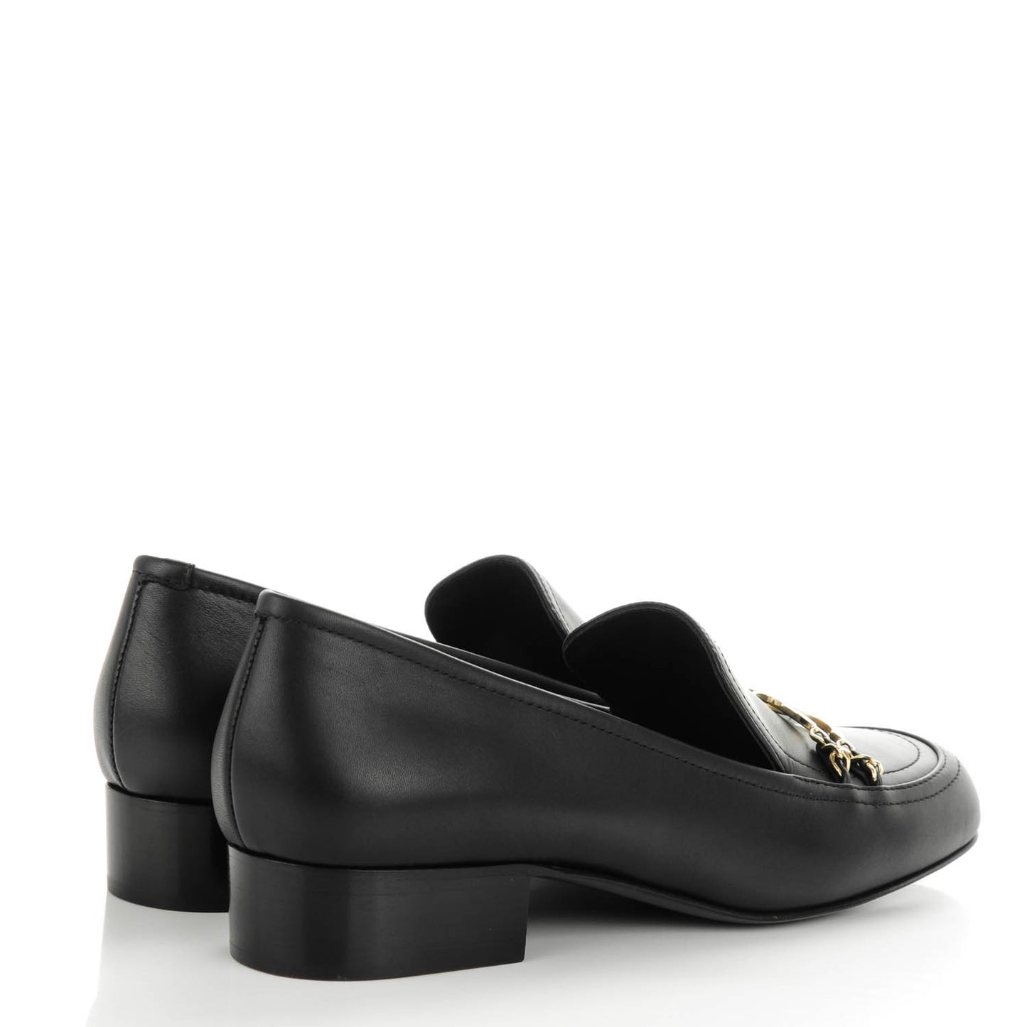 Calfskin CC Mocassin Loafers 40.5 Black