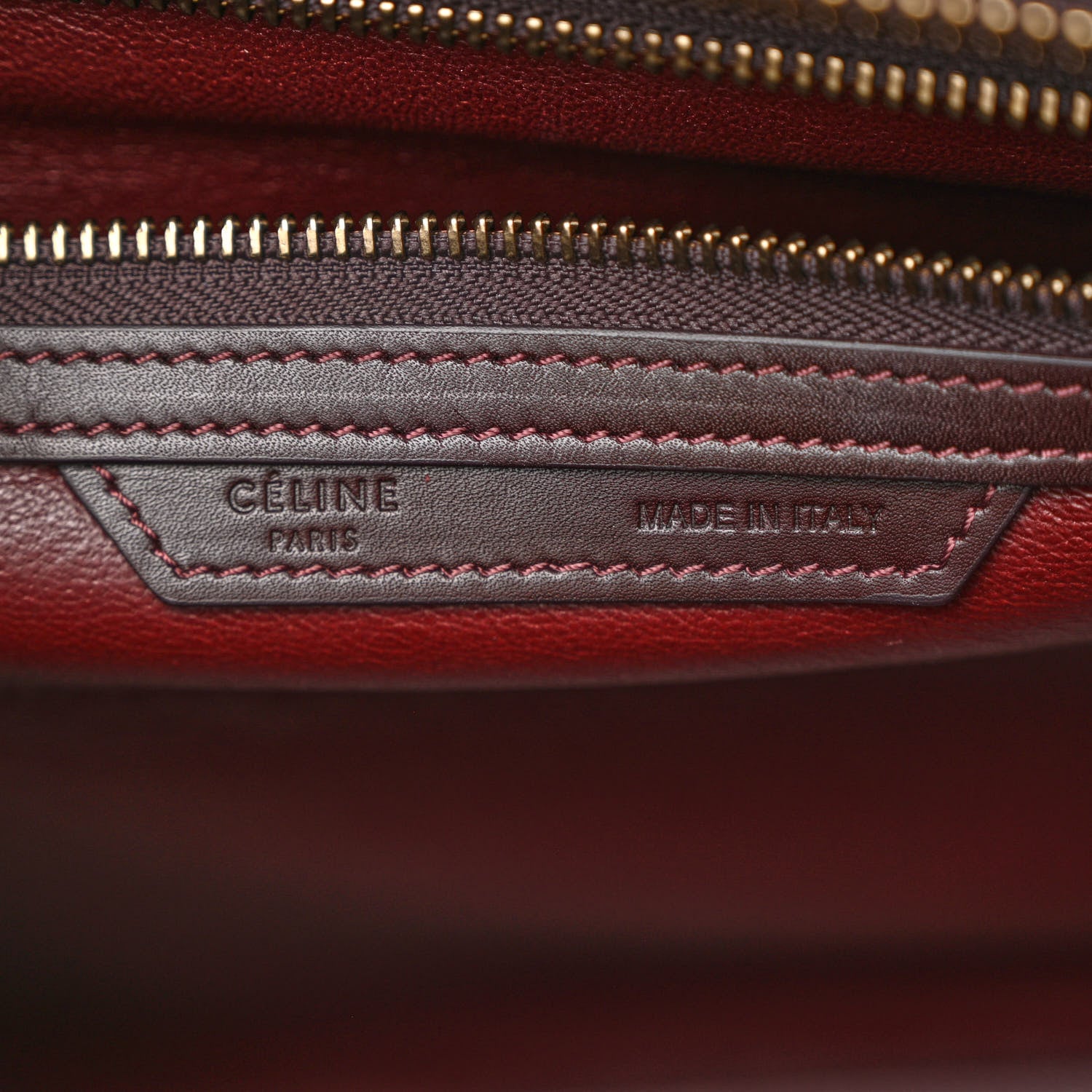 Celine Satin Calfskin Mini Tri-Color Luggage Purple Orchid 6 of 13