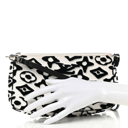 Louis Vuitton X UF Tufted Monogram Pochette Accessories White Black 2 of 12