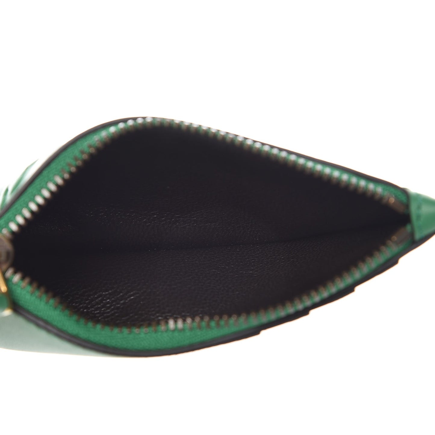 Calfskin Blind For Love Embossed Coin Case Card Holder Green