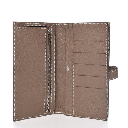 Hermes Chèvre Mysore Bearn Gusset Wallet Etoupe 5 of 8