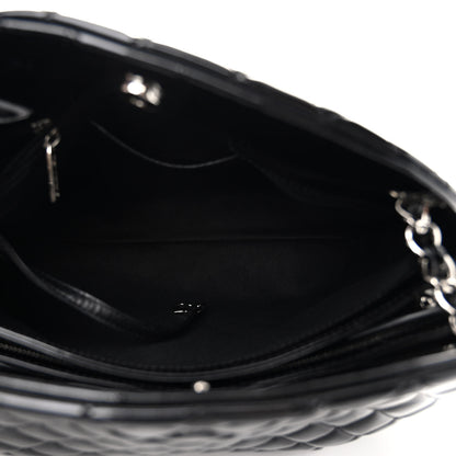 Chanel Patent Quilted Large Just Mademoiselle Bowling Bag Black 6 of 14