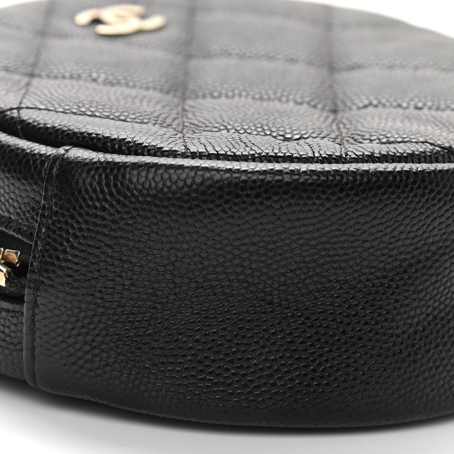 Chanel Caviar Quilted Round Clutch With Chain Black 9 of 12