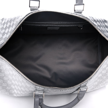 Louis Vuitton Damier Glitter Keepall Bandouliere 50 Silver 4 of 12