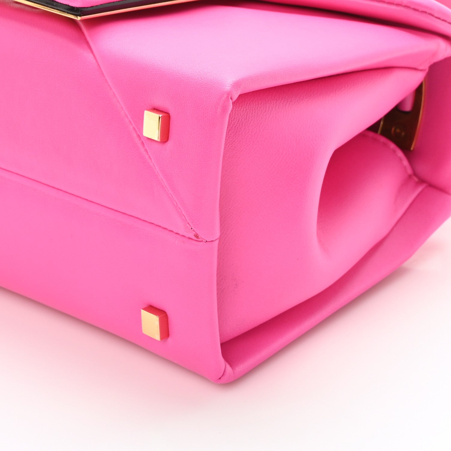 Valentino Garavani Nappa Tonal Monochrome Mini One Stud Top Handle Bag Pink PP 9 of 9