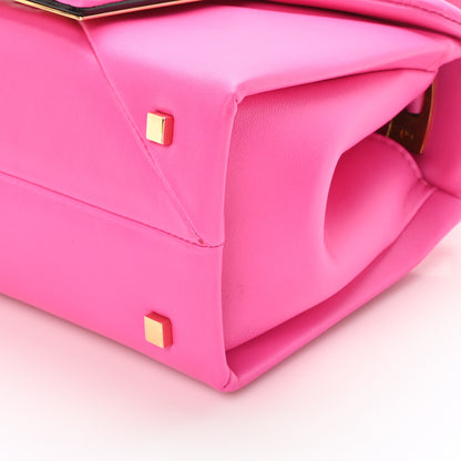 Valentino Garavani Nappa Tonal Monochrome Mini One Stud Top Handle Bag Pink PP 9 of 9