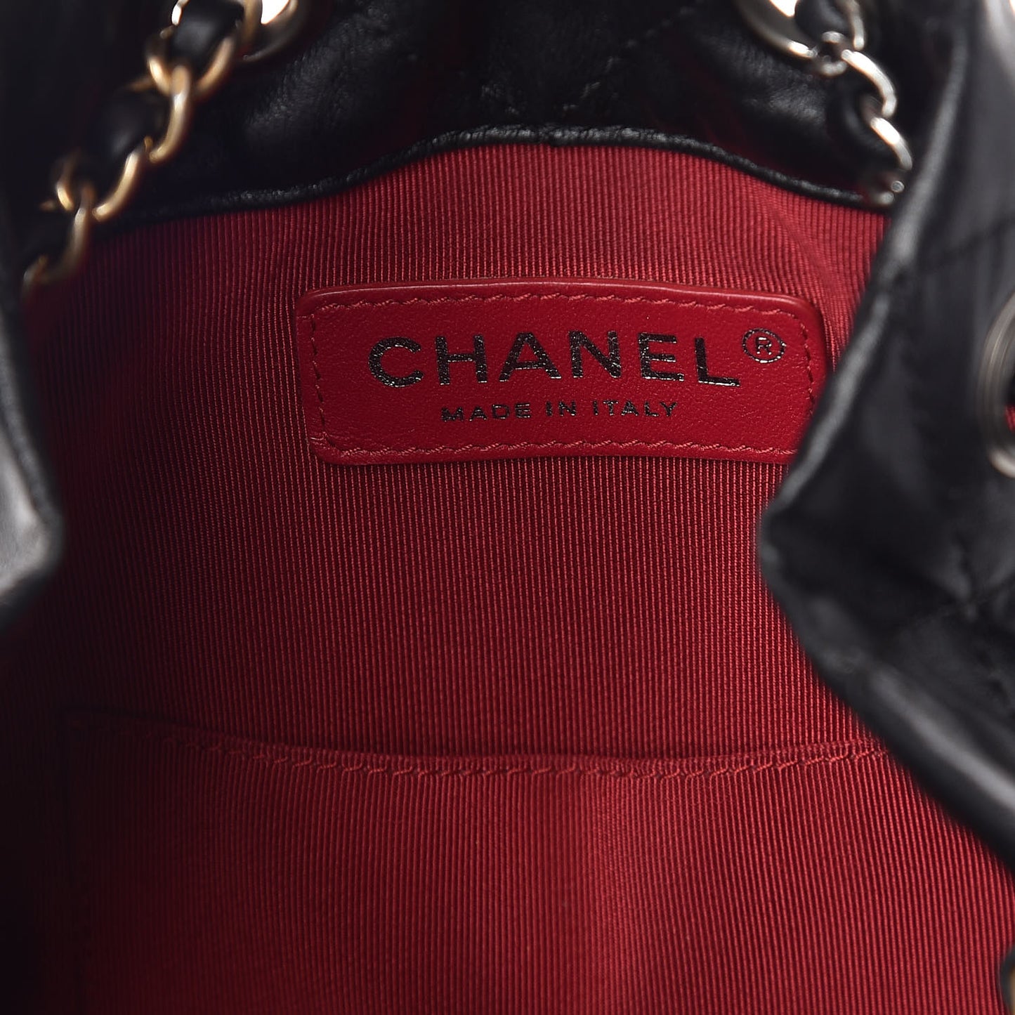 Aged Calfskin Quilted Gabrielle Backpack Black