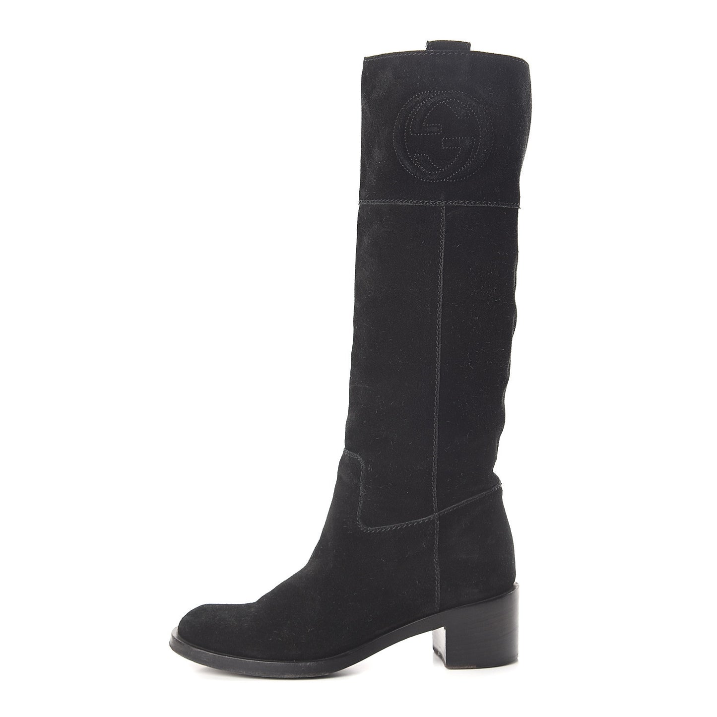Suede Interlocking G Boots 37 Black