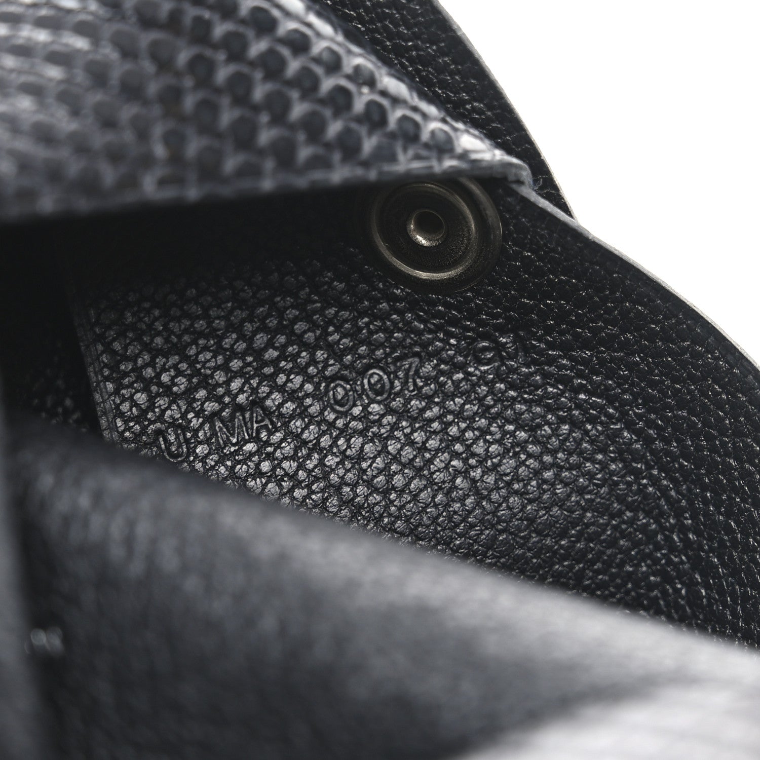 Hermes Lizard Calvi Card Case Black 6 of 8