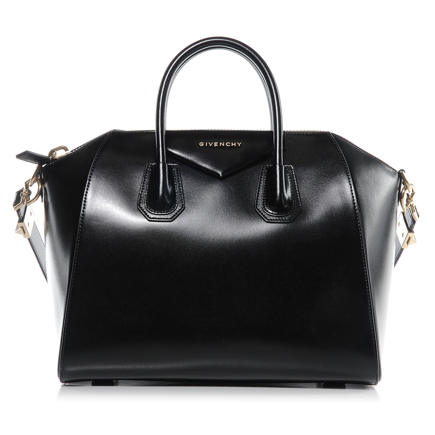 Givenchy Shiny Lord Calfskin Medium Antigona Black 1 of 8