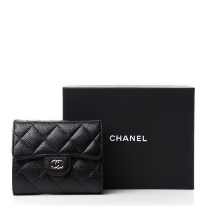 Chanel Caviar Quilted Compact Flap Wallet Black 8 of 8