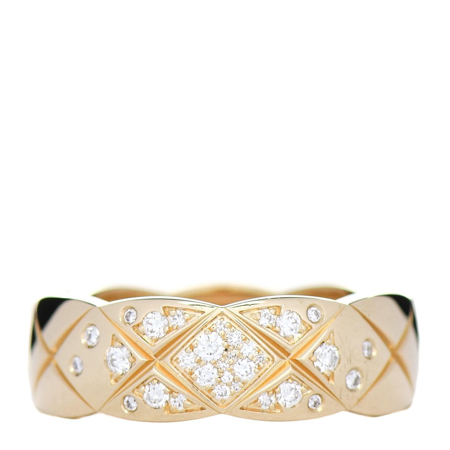 18K Yellow Gold Diamond Small Coco Crush Ring 54 7