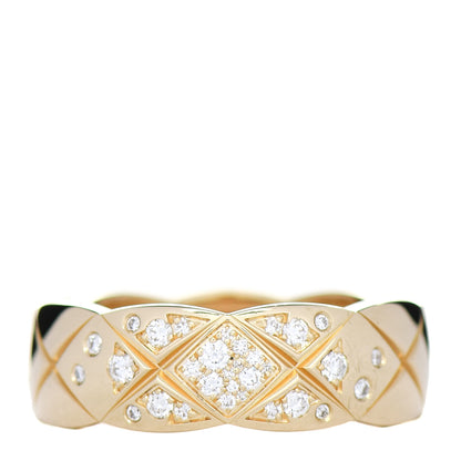 Chanel 18K Yellow Gold Diamond Small Coco Crush Ring 54 7 1 of 6