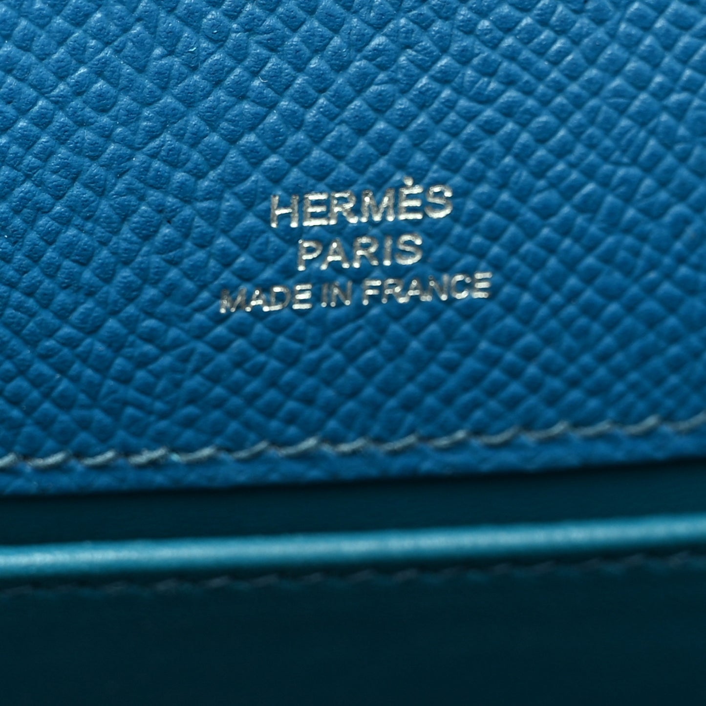 Epsom Kelly Pochette Clutch Bleu Izmir