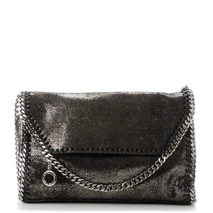 Stella McCartney Chamois Shiny Dotted Falabella Crossbody Ruthenium 1 of 7
