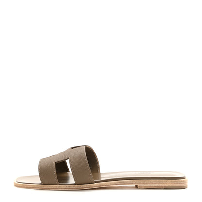 Hermes Epsom Oran Sandals 40 Etoupe 1 of 8