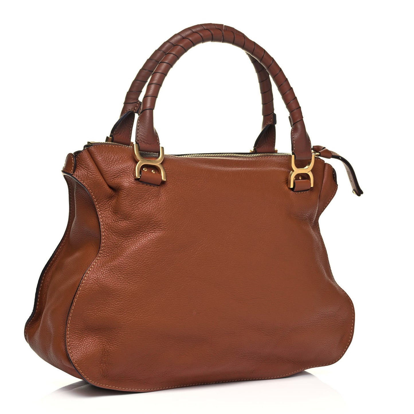 Calfskin Large Marcie Satchel Tan
