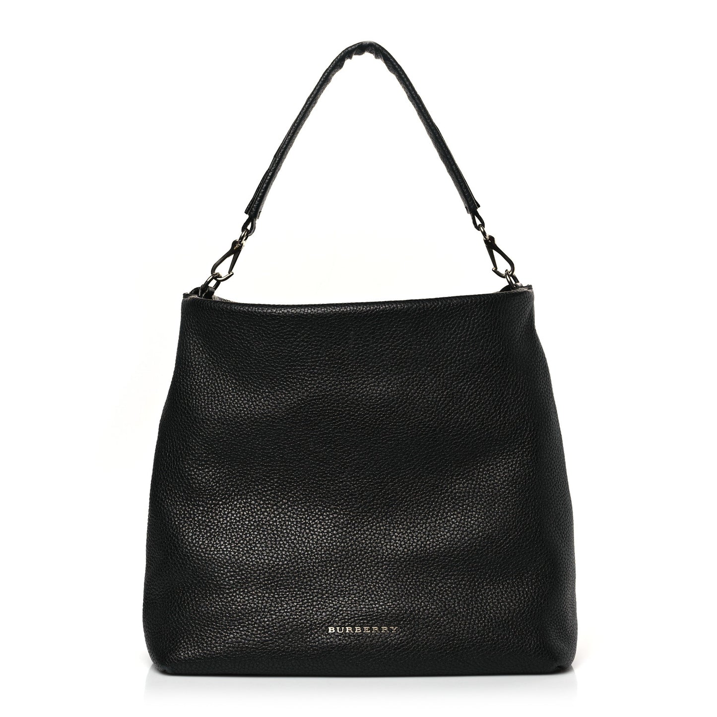 Grainy Calfskin Medium Cale Hobo Black